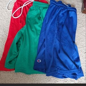 Champion Mesh Shorts - Red, Green, Blue